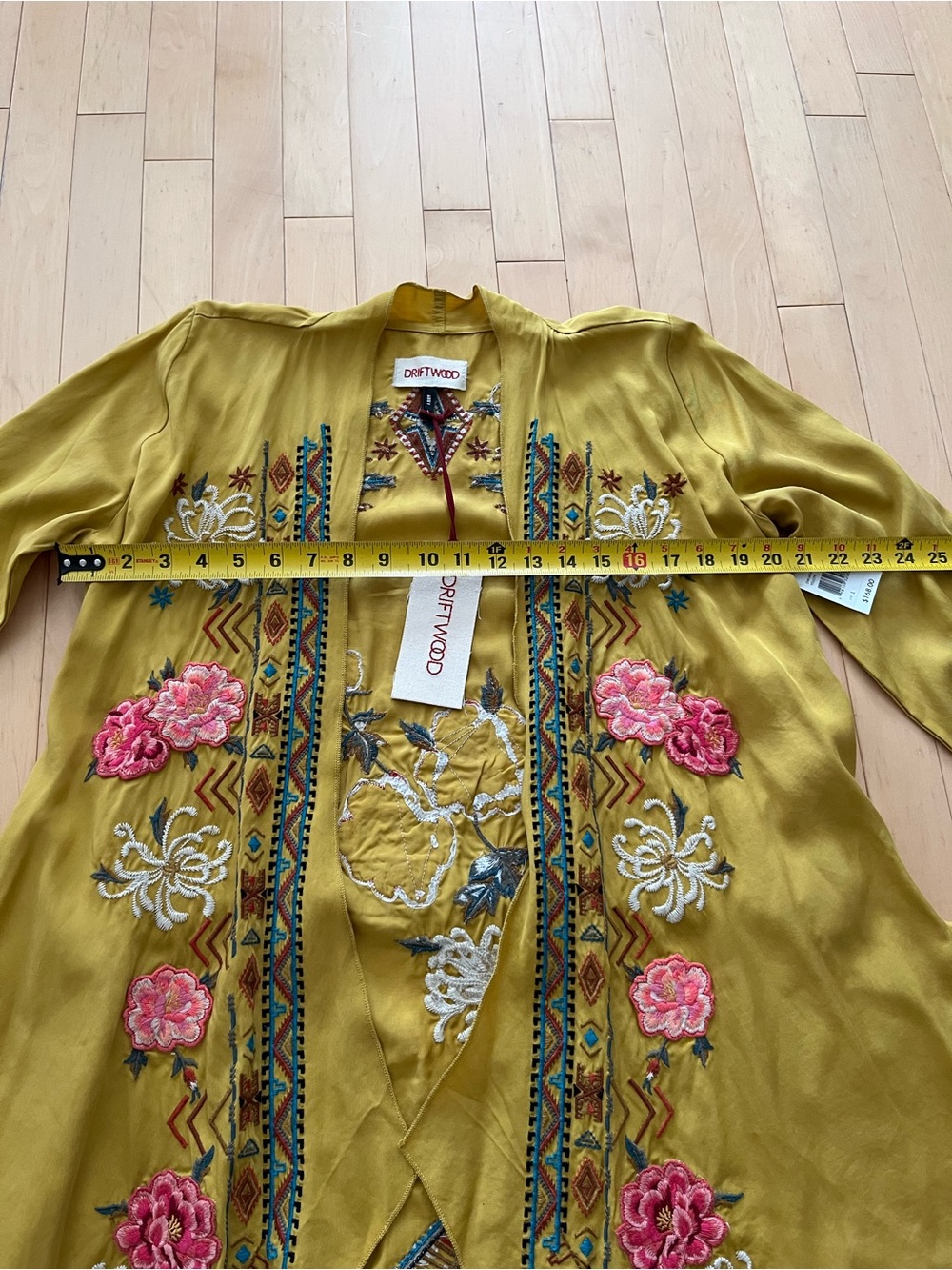 DRIFTWOOD Embroidered Tie-Waist Kimono Cardigan - Picture 10 of 13